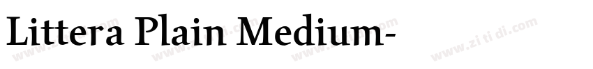Littera Plain Medium字体转换